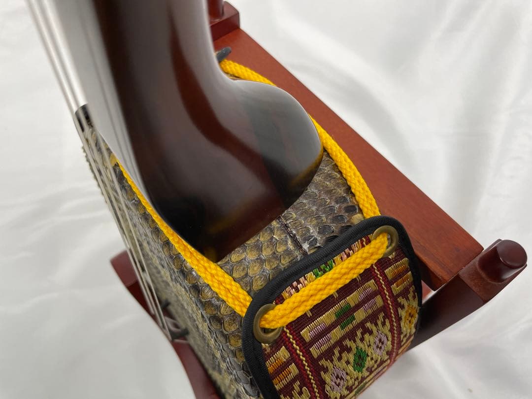 沖縄三線 宮古木工芸 本皮1枚張り 上等黒檀