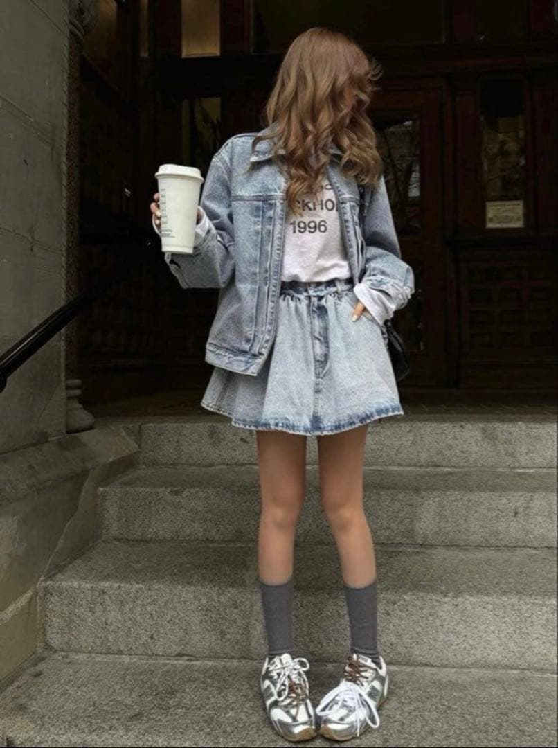 【新品】THE TOÉ Olympia denim jaket blue S