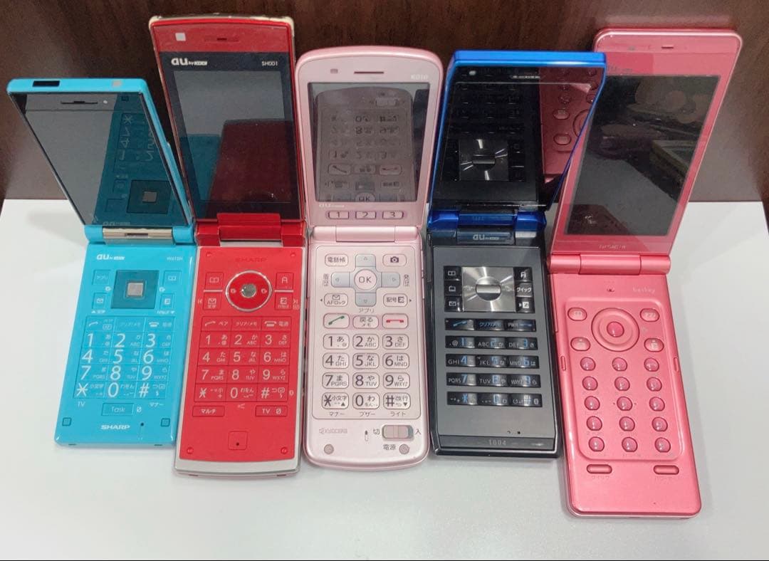 ガラケー スマホ 携帯電話 ジャンク au 折りたたみ まとめ