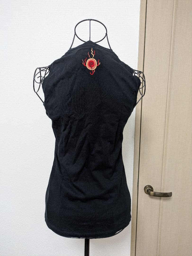 ビビアン・タム ドラゴン刺繍 ブラック ノースリーブ