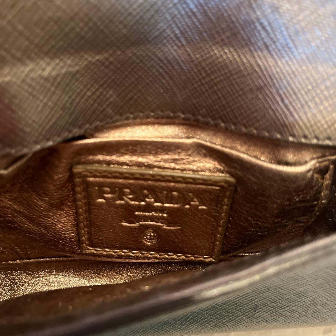 ◆PRADAプラダ◆パーティバッグクラッチバッグポーチ◆シルバー