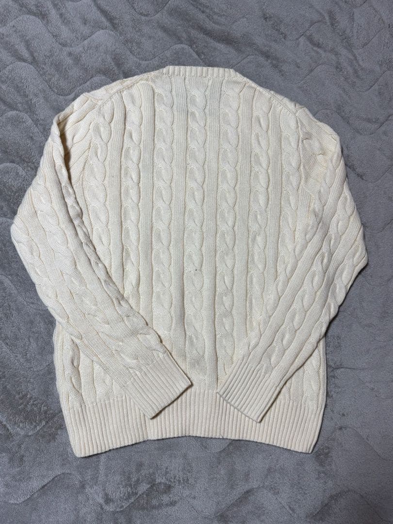 Polo Ralph Lauren ケーブルニットセーター S ホワイト