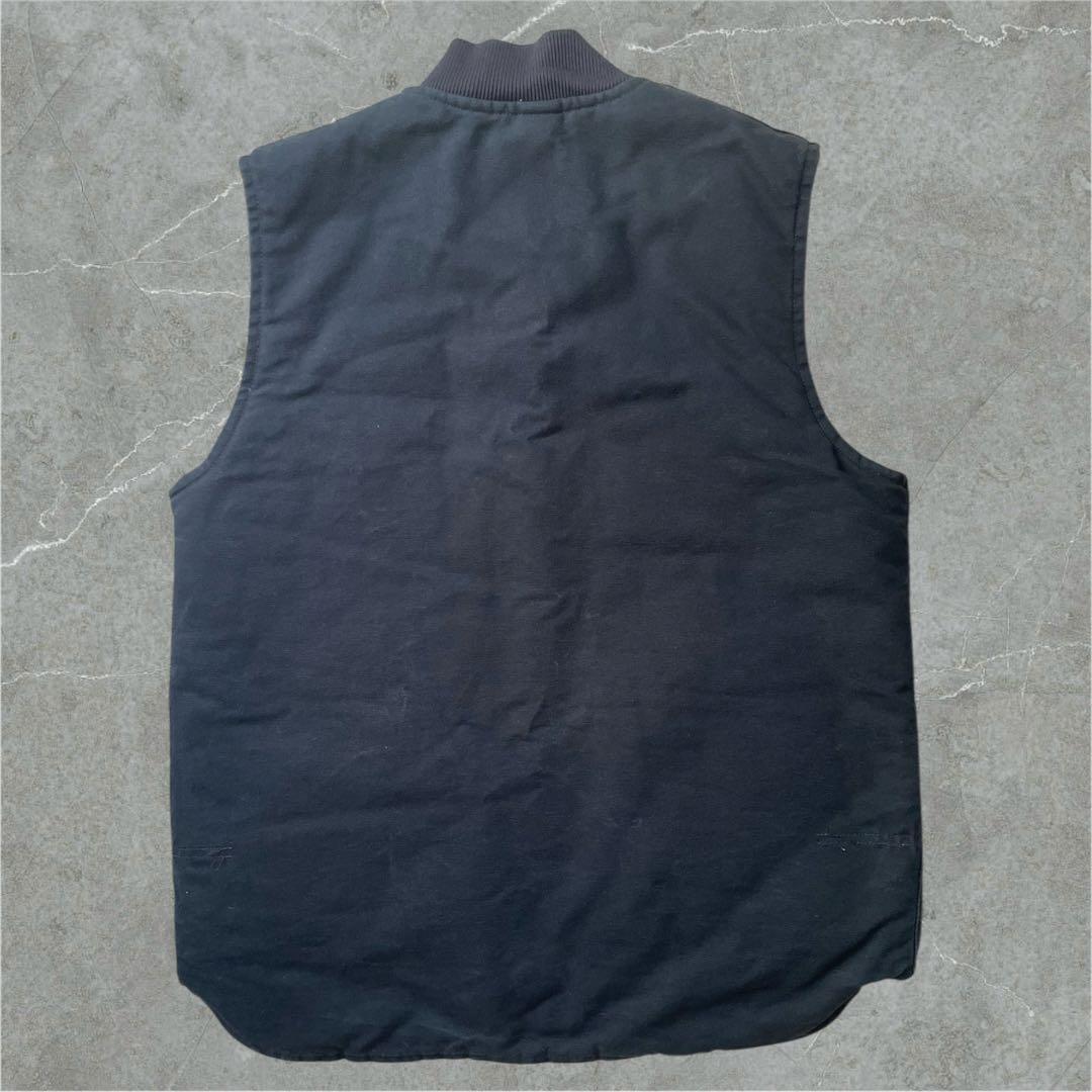 90s carhartt カーハート ダック ベスト USA製 ブラック 腰ゴム