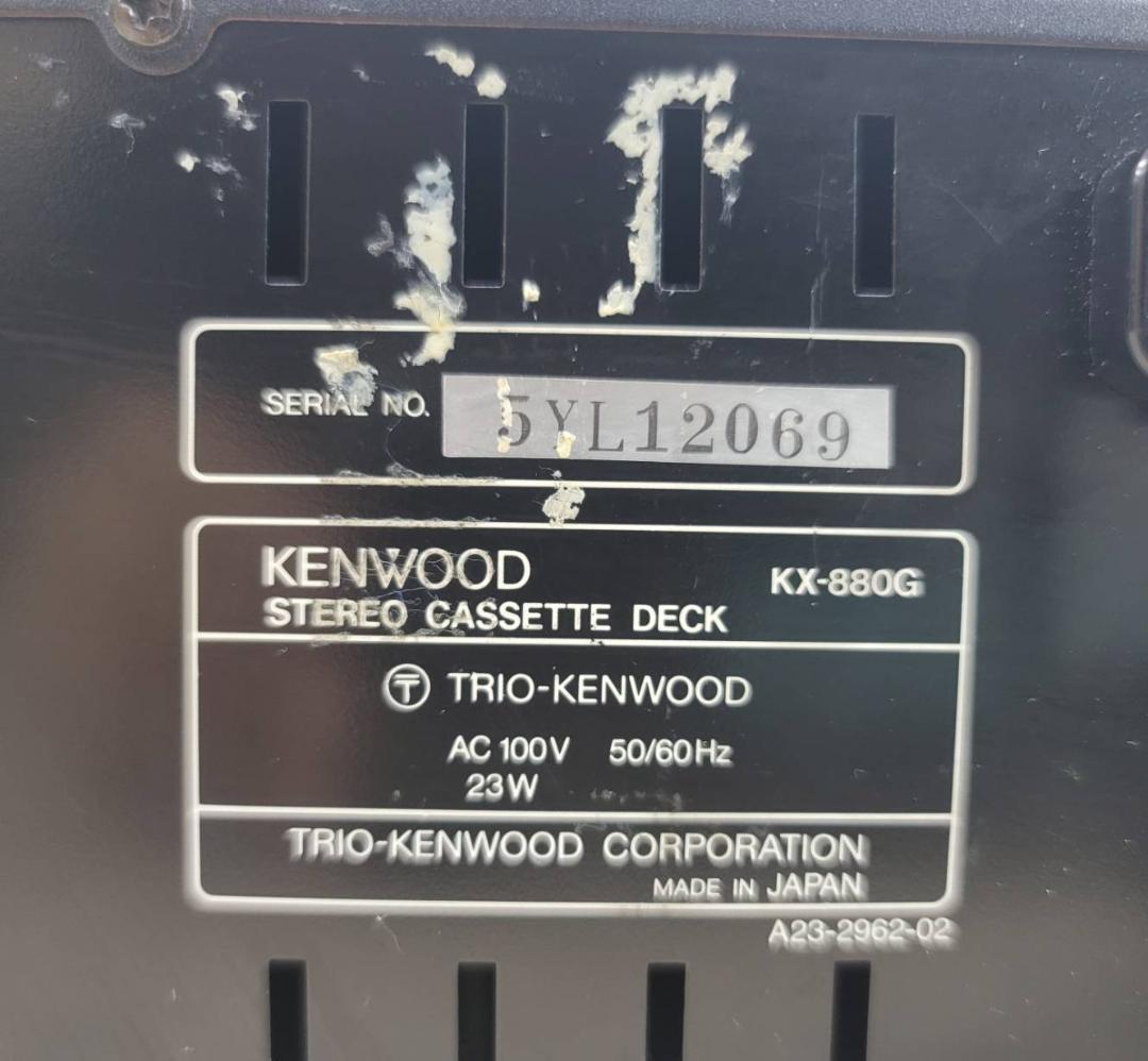 【良品】KENWOOD カセットデッキ KX-880G