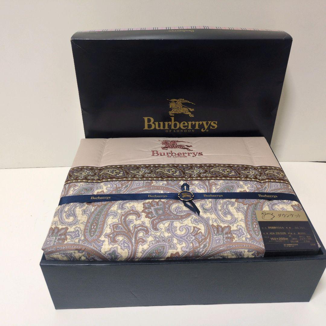 未使用Burberrys バーバリー ダウンケット 羽毛肌掛け布団