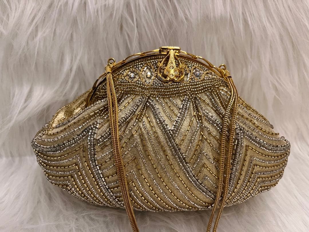 Lumyはしもと 夢つづれ 和装バッグ ビーズ パーティーバッグ ヴィンテージ