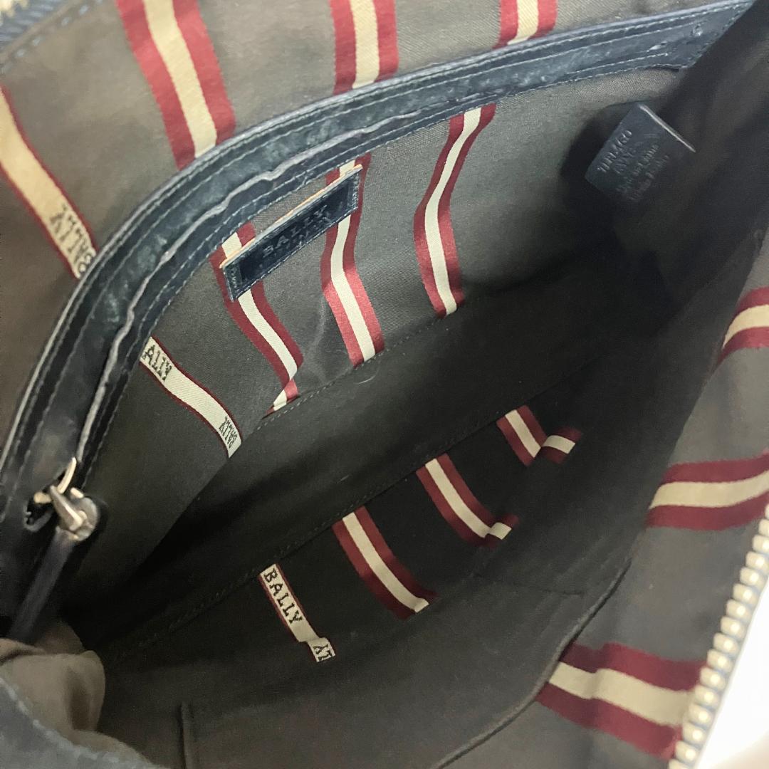 B837【本革】BALLY★ダークグリーン レザー ショルダーバッグ