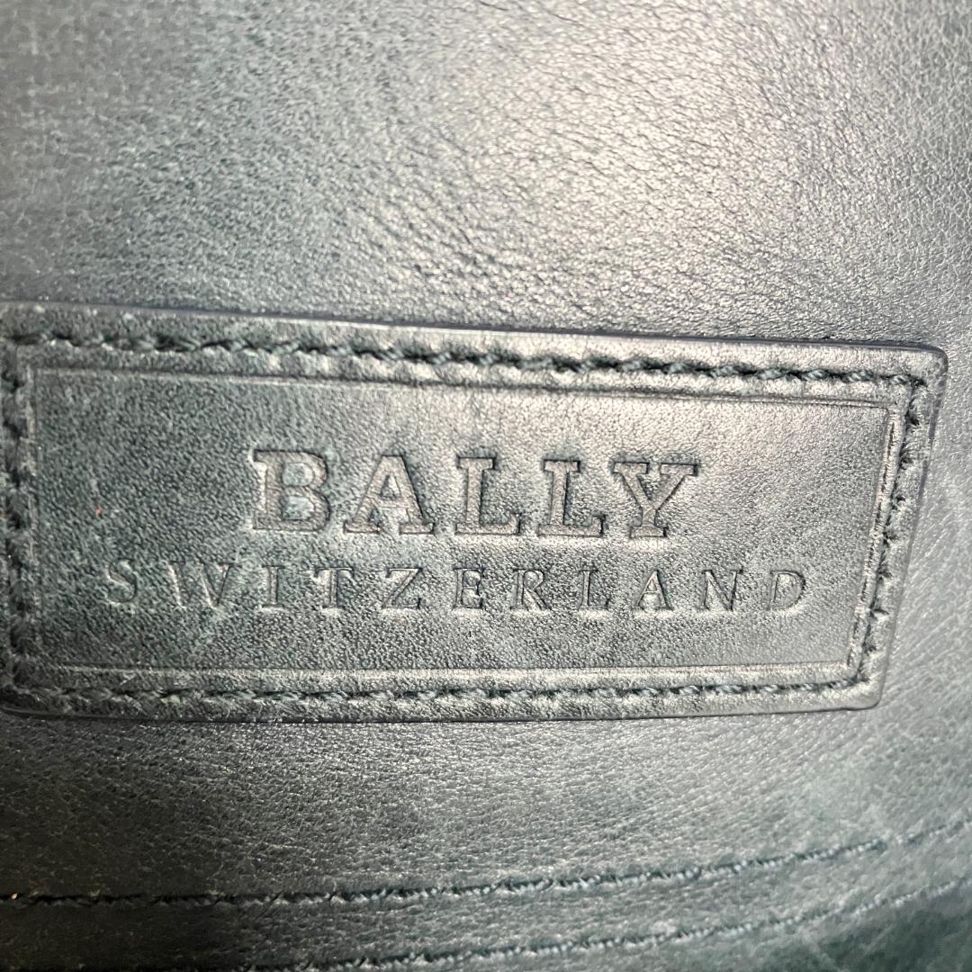 B837【本革】BALLY★ダークグリーン レザー ショルダーバッグ