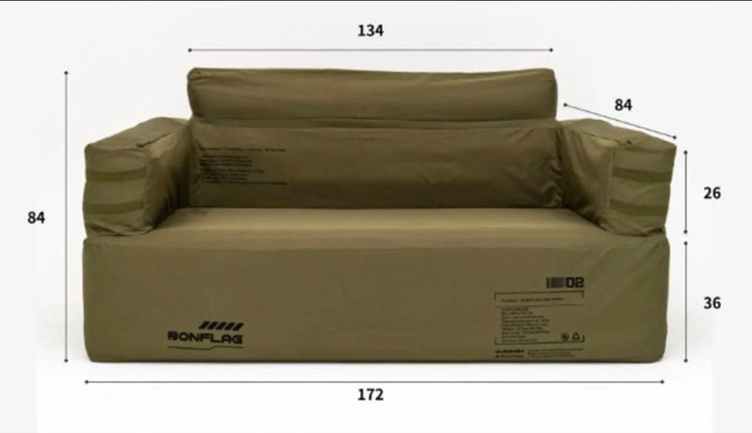 BONFLAG TacticalAirSofa ボンフラッグ 2人用　ブラック