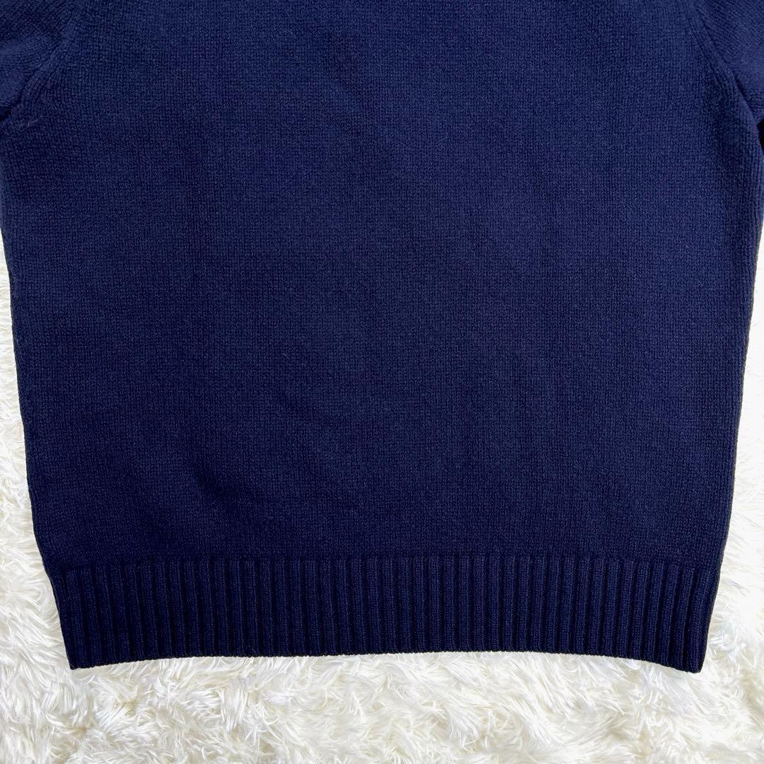 ✨MLBヤンキース✨ラルフローレン　ポロベア　ニット　セーター　ウール　紺　XL