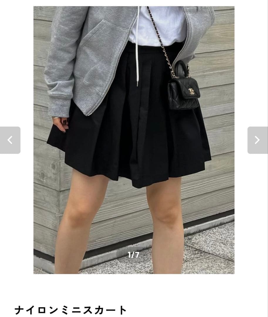 duex mi ナイロンミニスカート