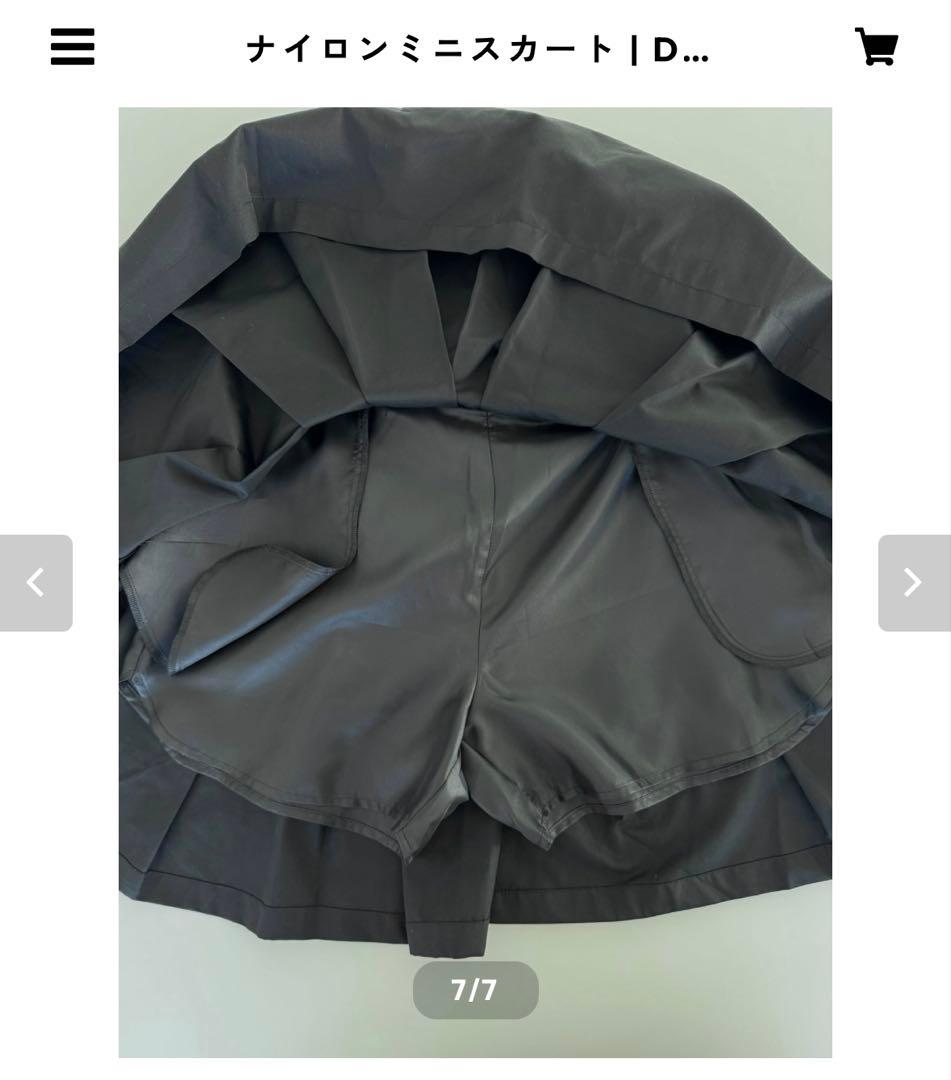 duex mi ナイロンミニスカート
