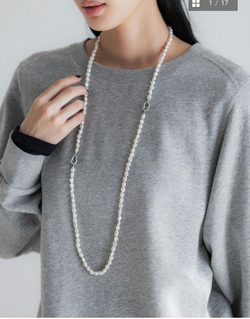 crewre　2wayウォーターパールネックレス　シルバー