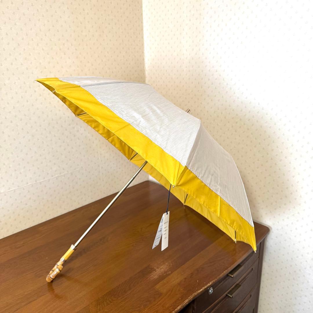 ★新品★GRACY　晴雨兼用　日傘　楽折　遮光　遮熱　バイカラー　イエロー