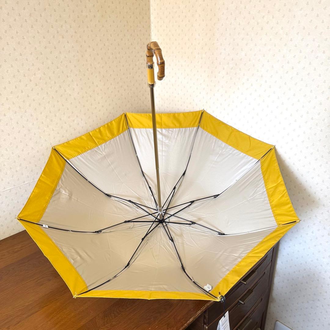 ★新品★GRACY　晴雨兼用　日傘　楽折　遮光　遮熱　バイカラー　イエロー