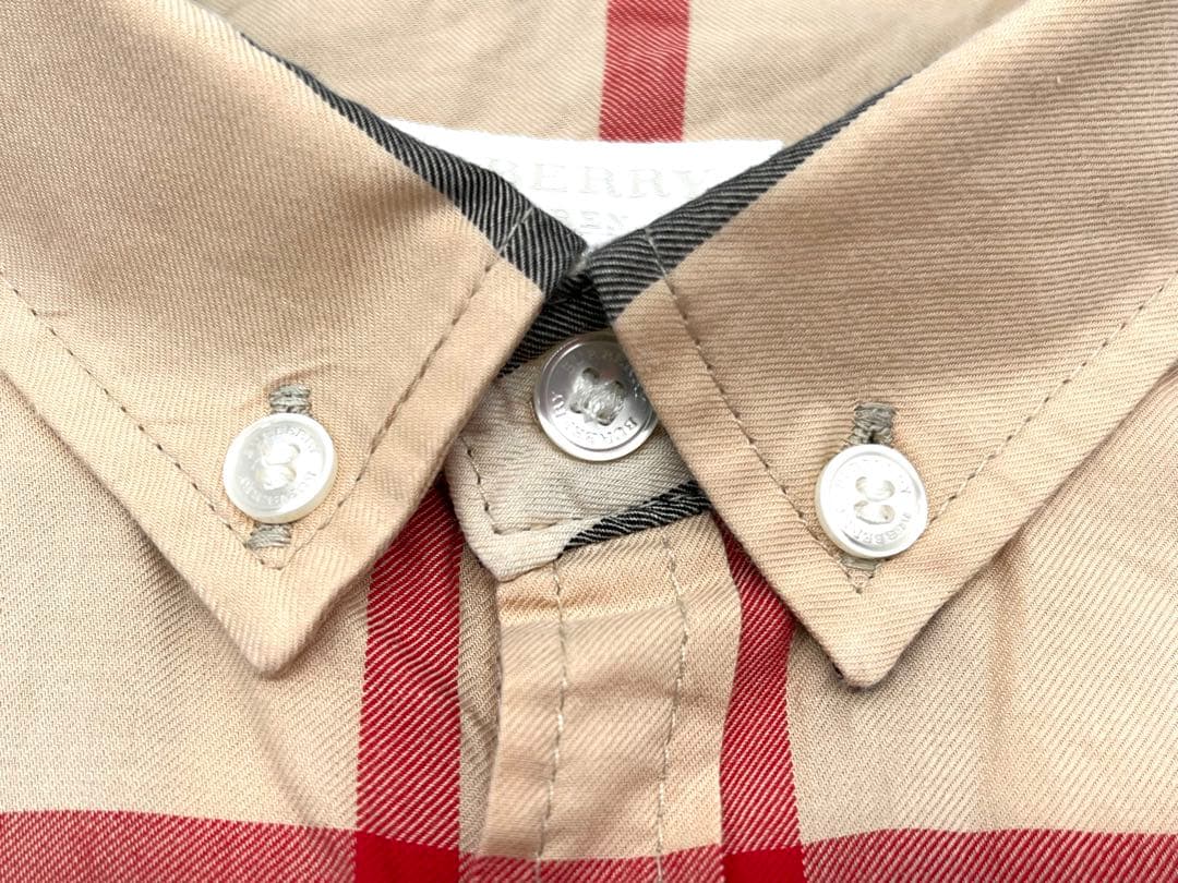 【極美品】バーバリー　チェックシャツ　長袖　140
