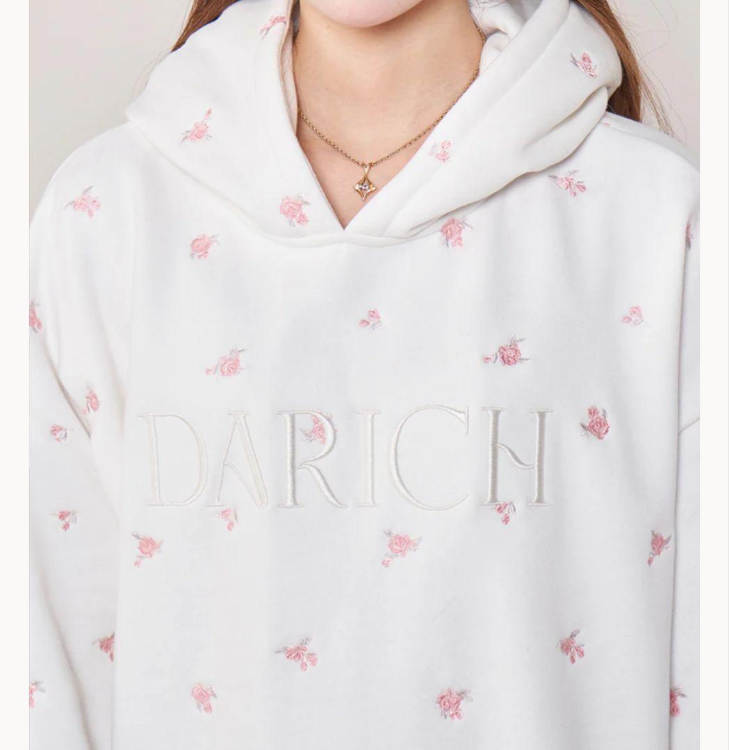 Darich ダーリッチ フラワーエンブロイダリービッグフーディ