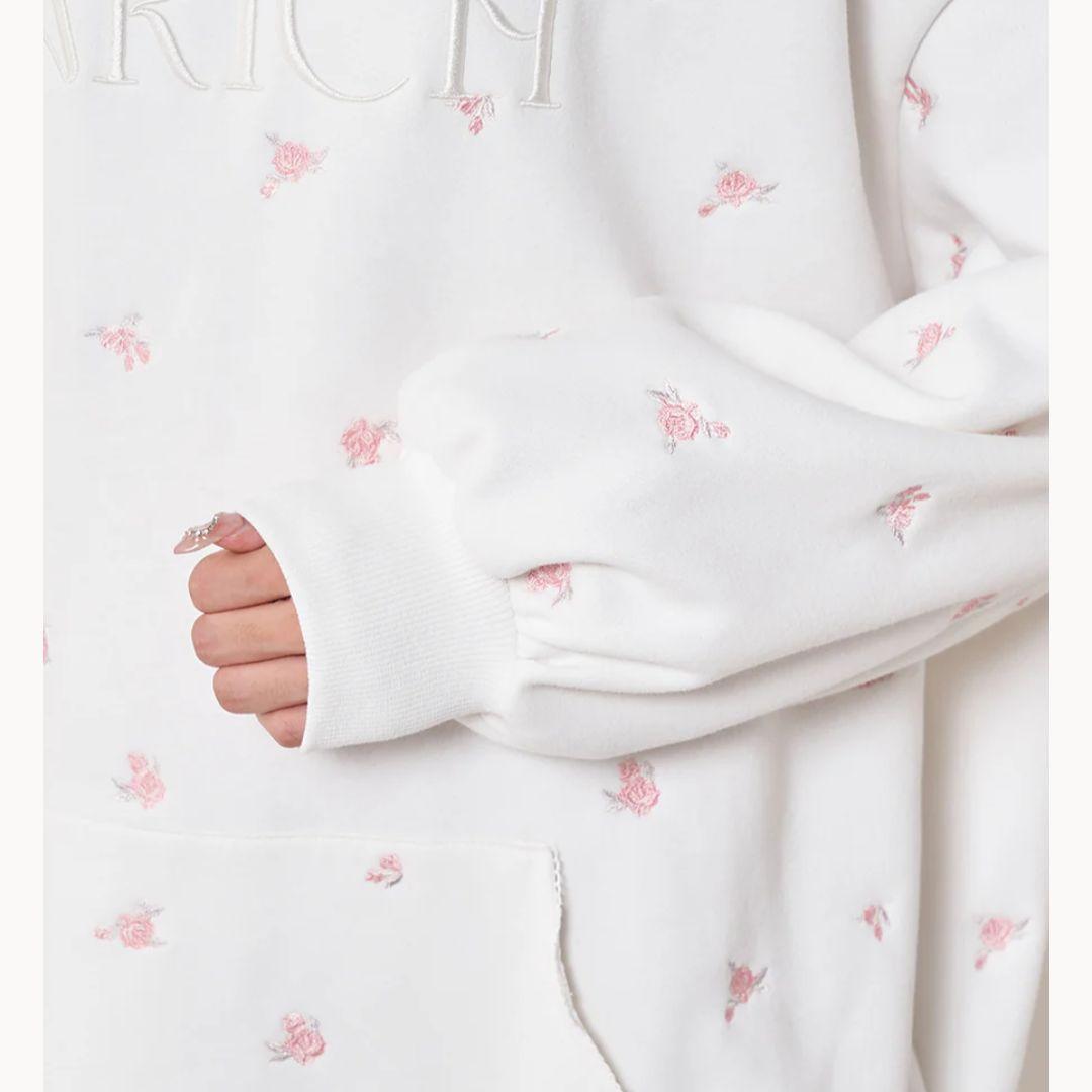 Darich ダーリッチ フラワーエンブロイダリービッグフーディ