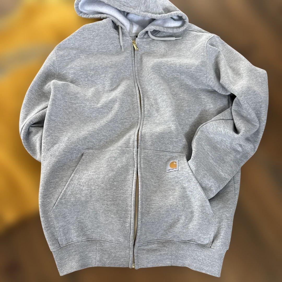 激安Carhartt グレー ジップアップパーカー & マスタード スウェット