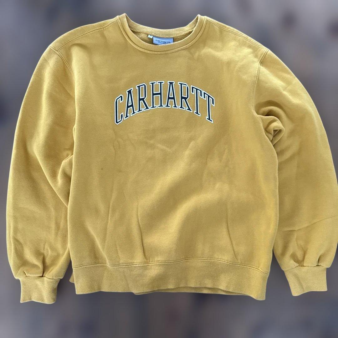 激安Carhartt グレー ジップアップパーカー & マスタード スウェット