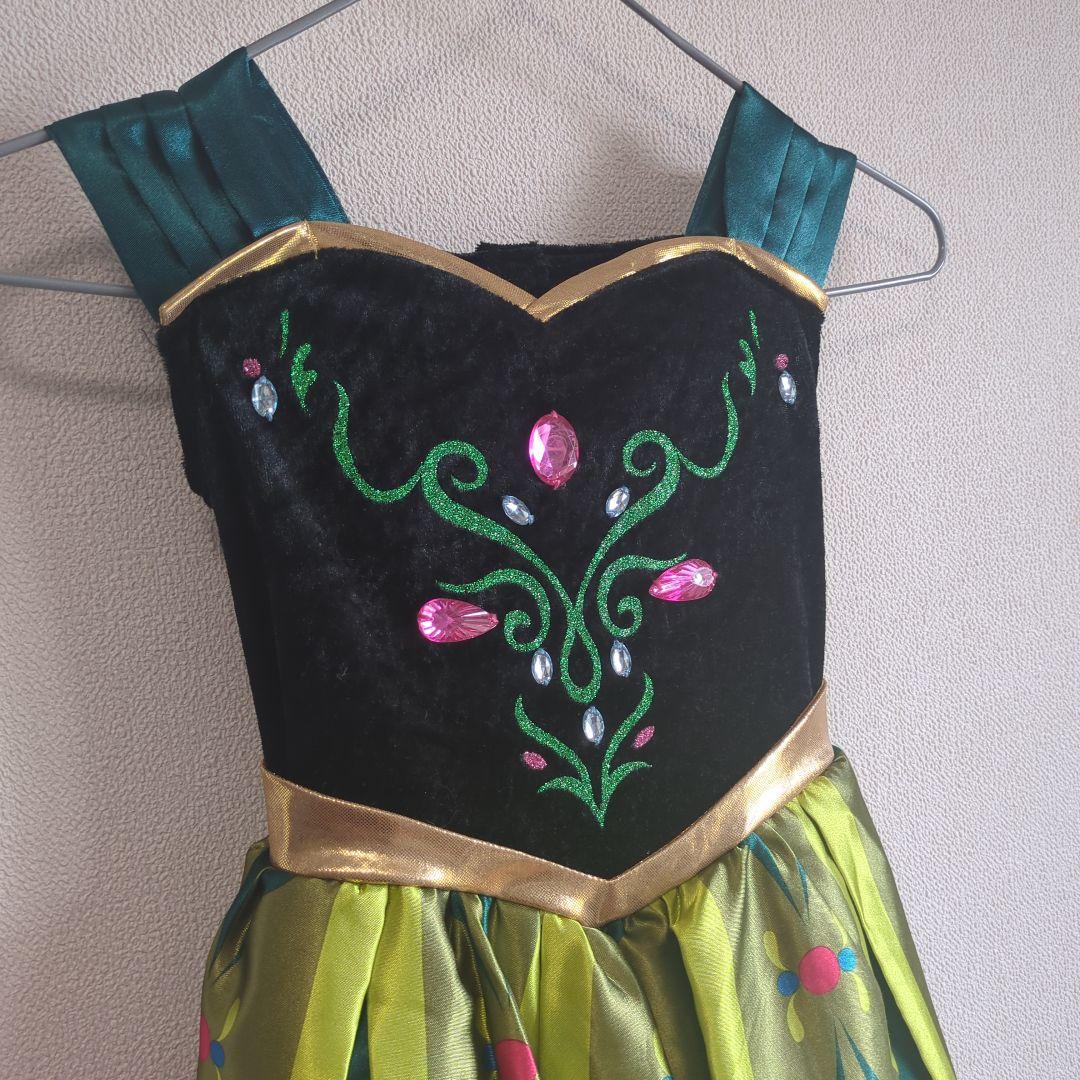 香港ディズニーランド　アナと雪の女王　アナ戴冠式ドレス　100〜110cm