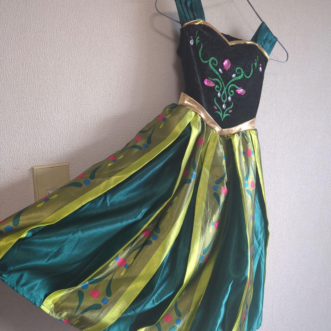 香港ディズニーランド　アナと雪の女王　アナ戴冠式ドレス　100〜110cm