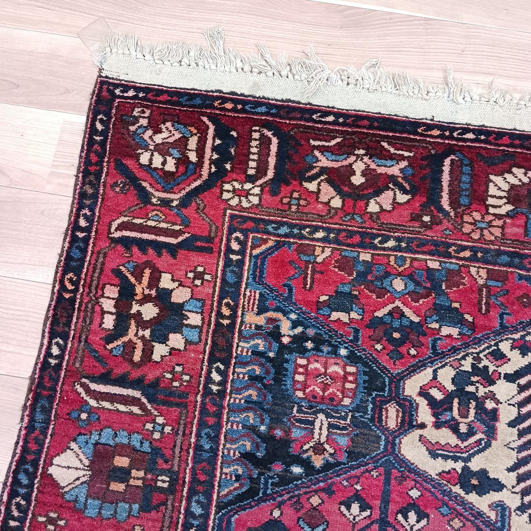 Y3071 バクティアリ産 ウール 手織絨毯 307×169㎝ トライバルラグ