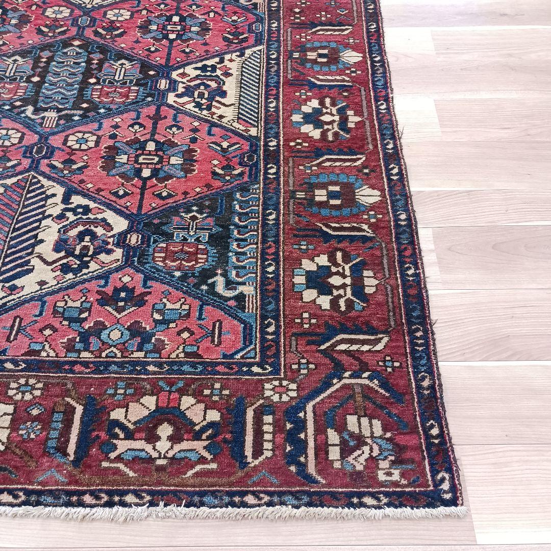 Y3071 バクティアリ産 ウール 手織絨毯 307×169㎝ トライバルラグ