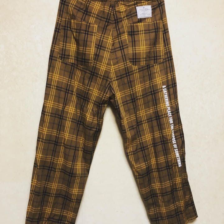 utility effecten チェックパンツ