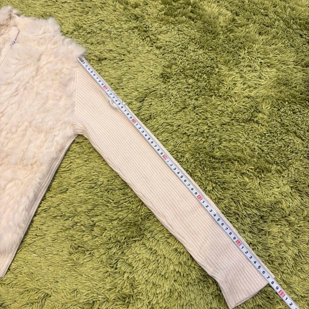 archivio アルチビオ ジップジャケット アイボリー ラビットファー 38