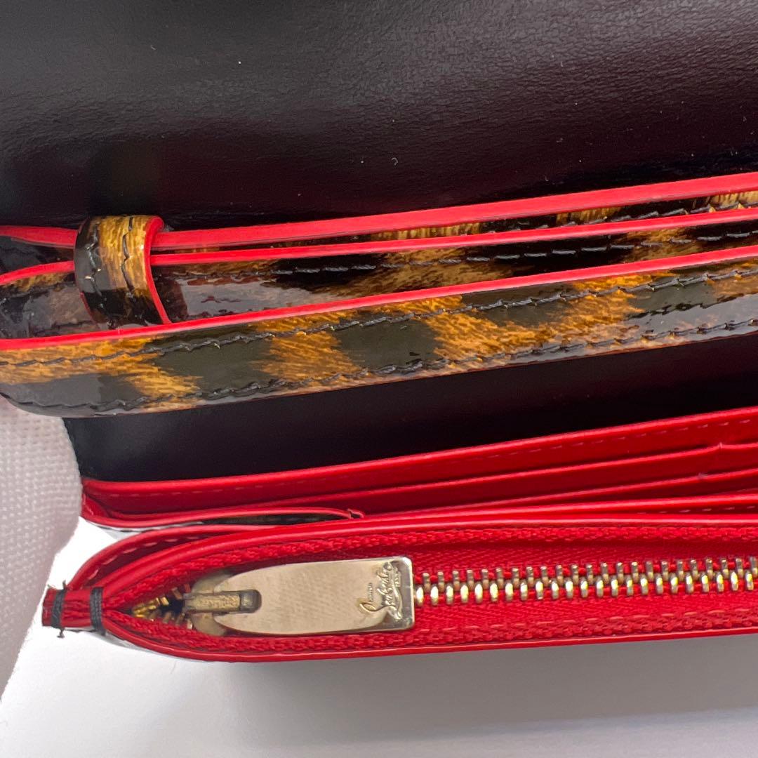 ✨美品✨クリスチャンルブタン 長財布 パネトーネレオパード柄 レザー