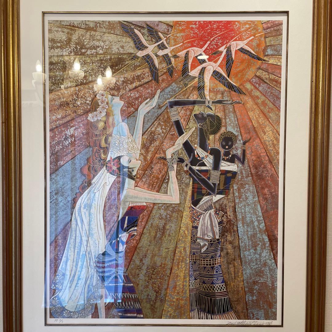 にゃん【大サイズ】絵画