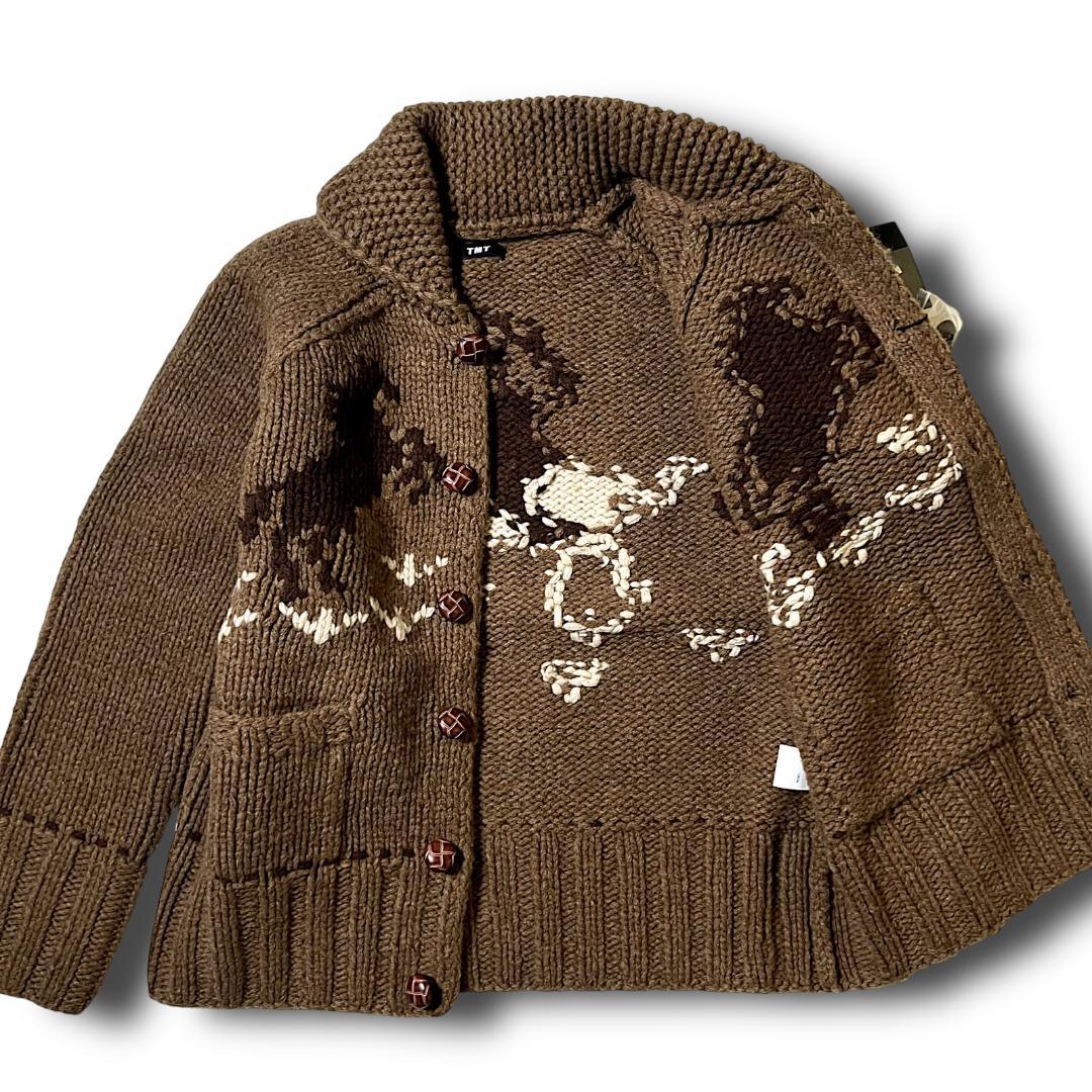 M 定価66000円 TMT ティーエムティー カウチンニット カーディガン 茶