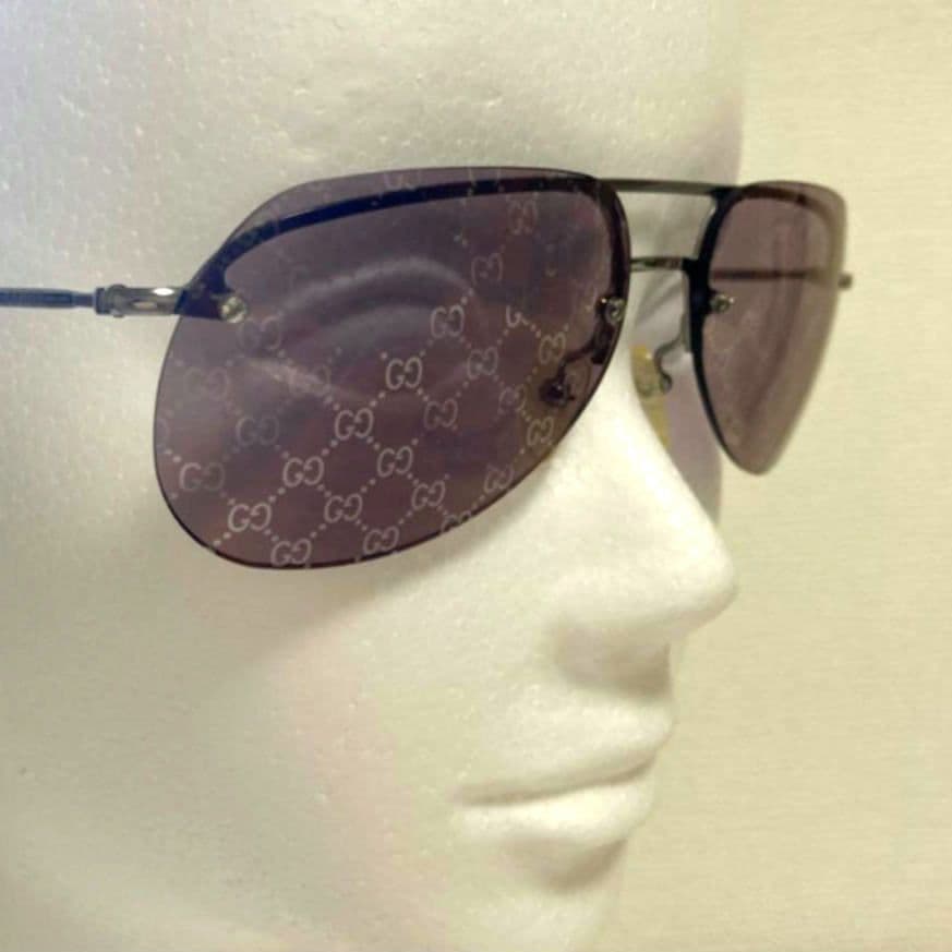 【美品/希少】グッチ GUCCI GG パープル サングラス メタルフレーム