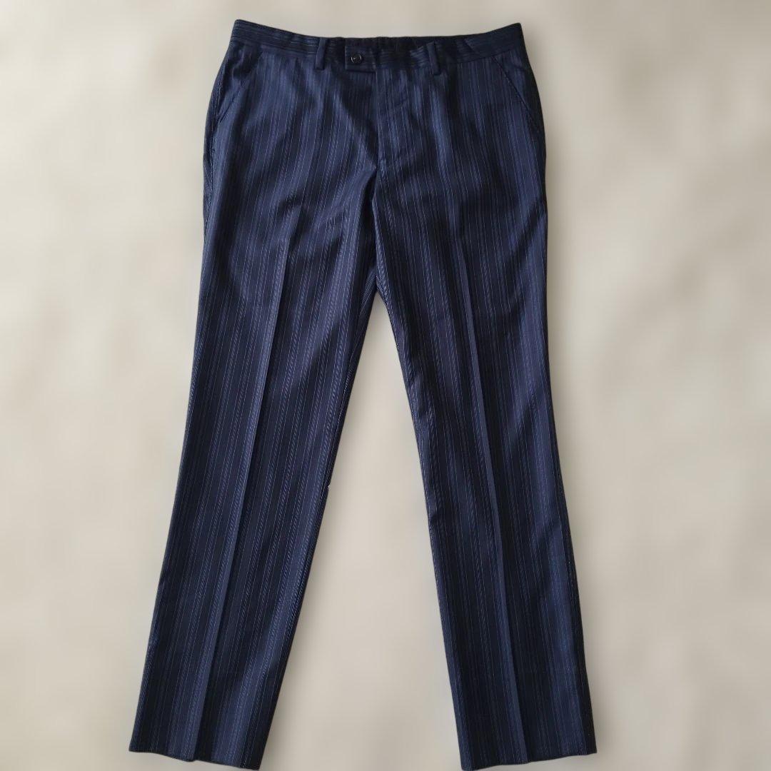 極美品✨ポールスミス×ロロピアーナ スーツ 花柄 SUPER130's 紺 XL