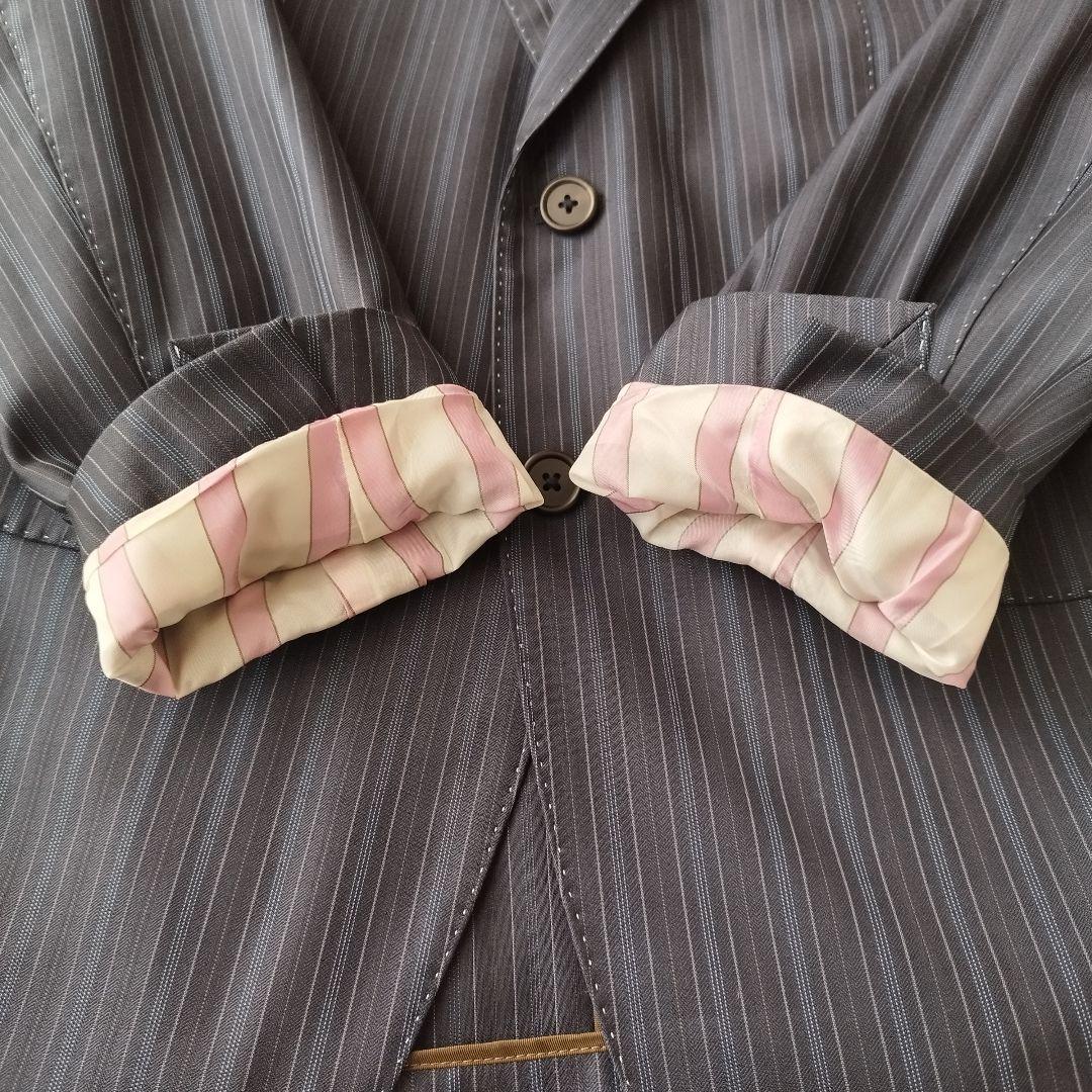 極美品✨ポールスミス×ロロピアーナ スーツ 花柄 SUPER130's 紺 XL