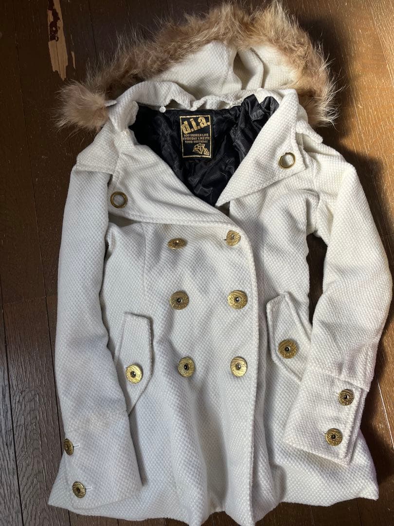 d.i.a. ホワイト ダブルブレスト モッズコート