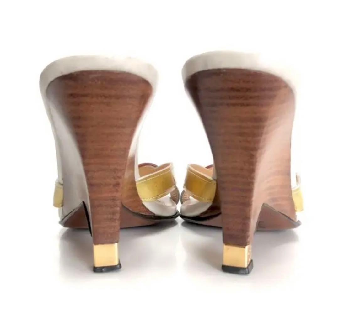 ルイヴィトン　ヴェルニ サンダル　ミュール　イエロー　エナメル　36 1/2