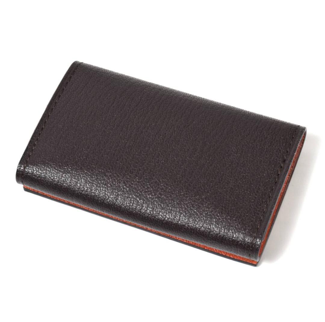 未使用 ラルコバレーノ 山羊革 レザーキーケース 5連ダークブラウン イタリア製