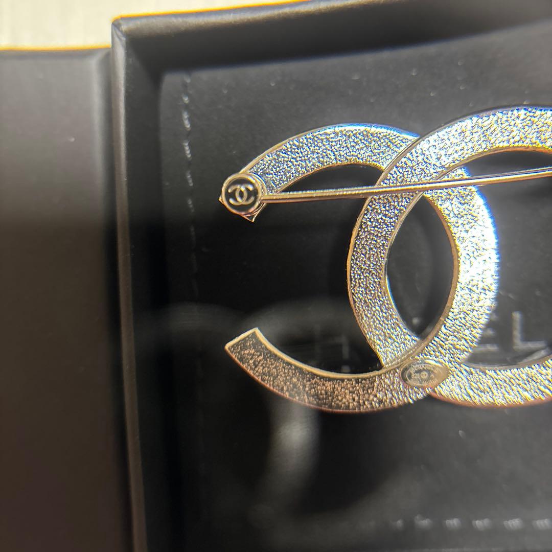 CHANELシャネル ブローチ ココマーク ラインストーン シルバー