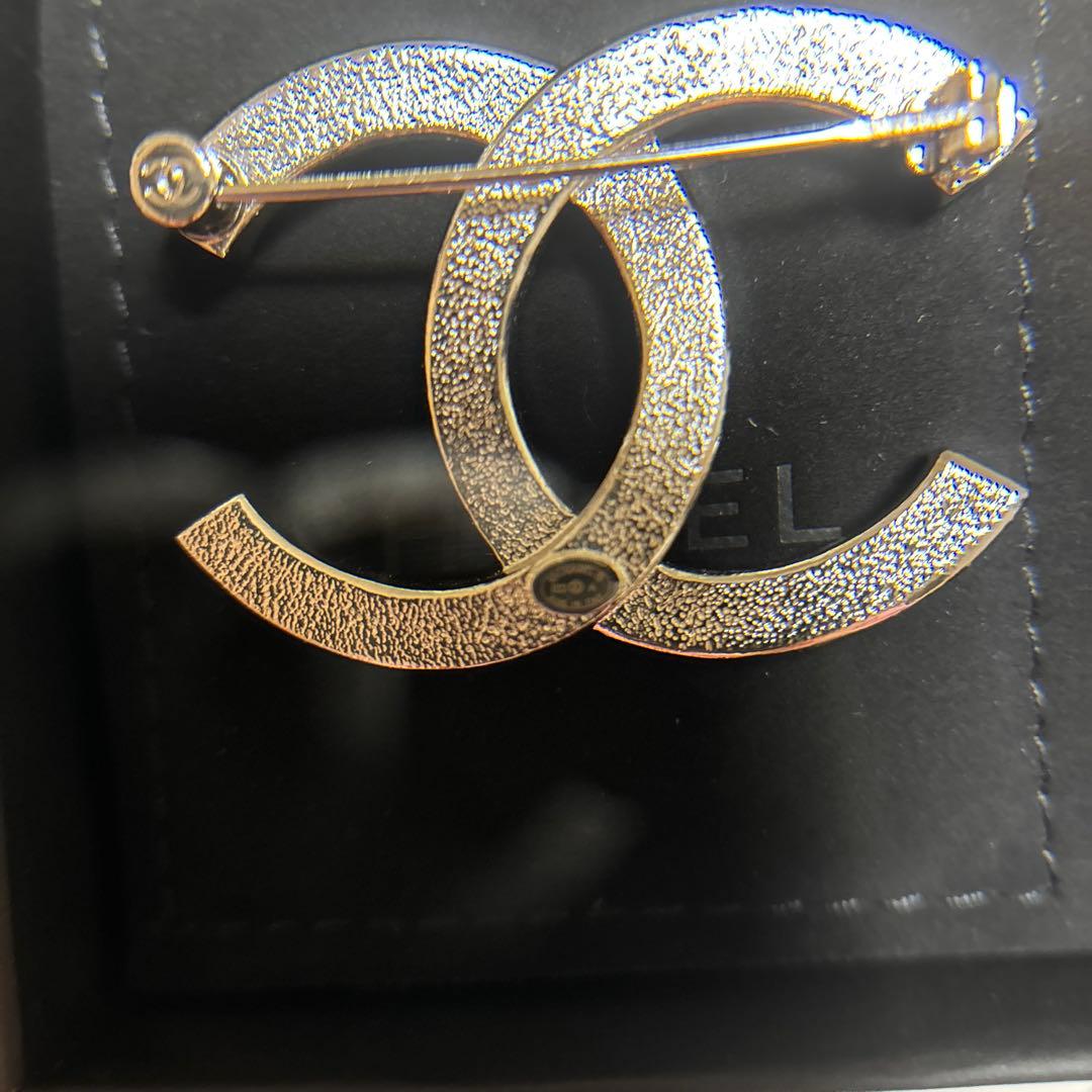 CHANELシャネル ブローチ ココマーク ラインストーン シルバー