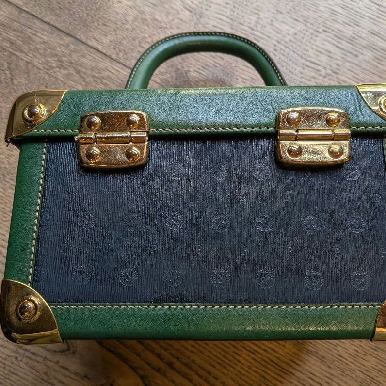 Pollini バニティバッグ 7812 グリーン/ネイビー