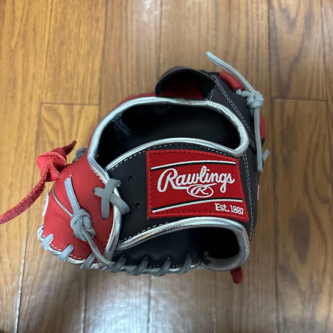 ローリングス 軟式 投手用 ネイビー/スカーレット