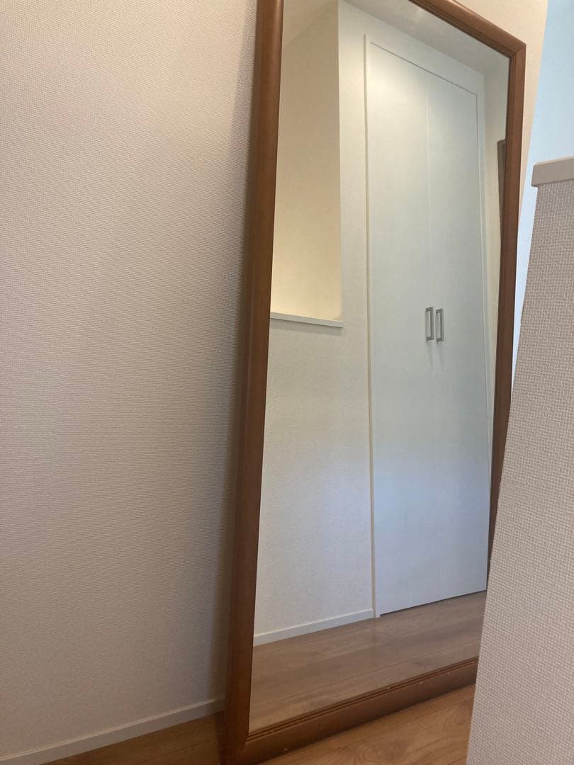 たかし⭐️スタンド全身ミラー 天然木フレーム 大きめ180cmx90cm