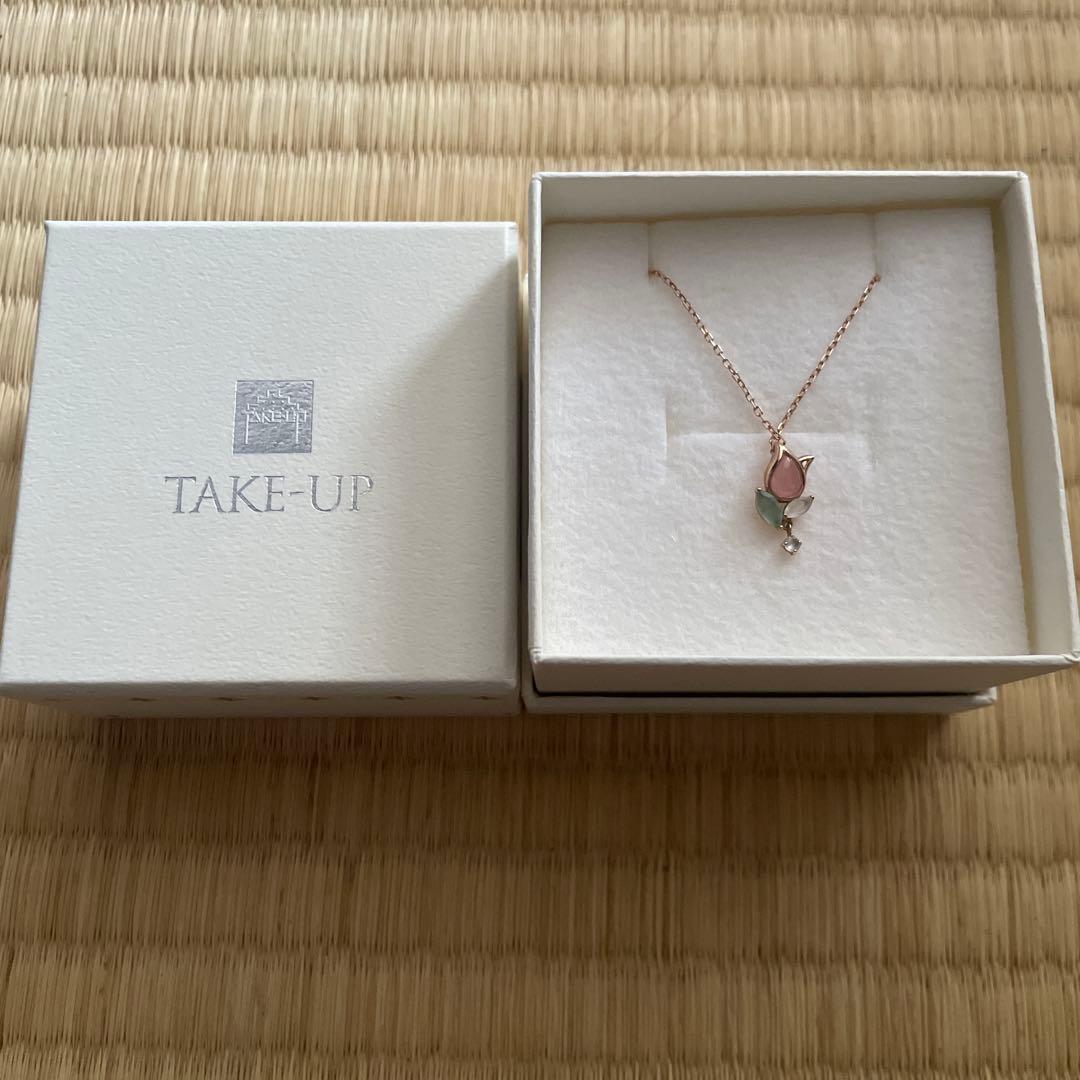 TAKE-UP ネックレス K10 PG インカローズ 定価47300円