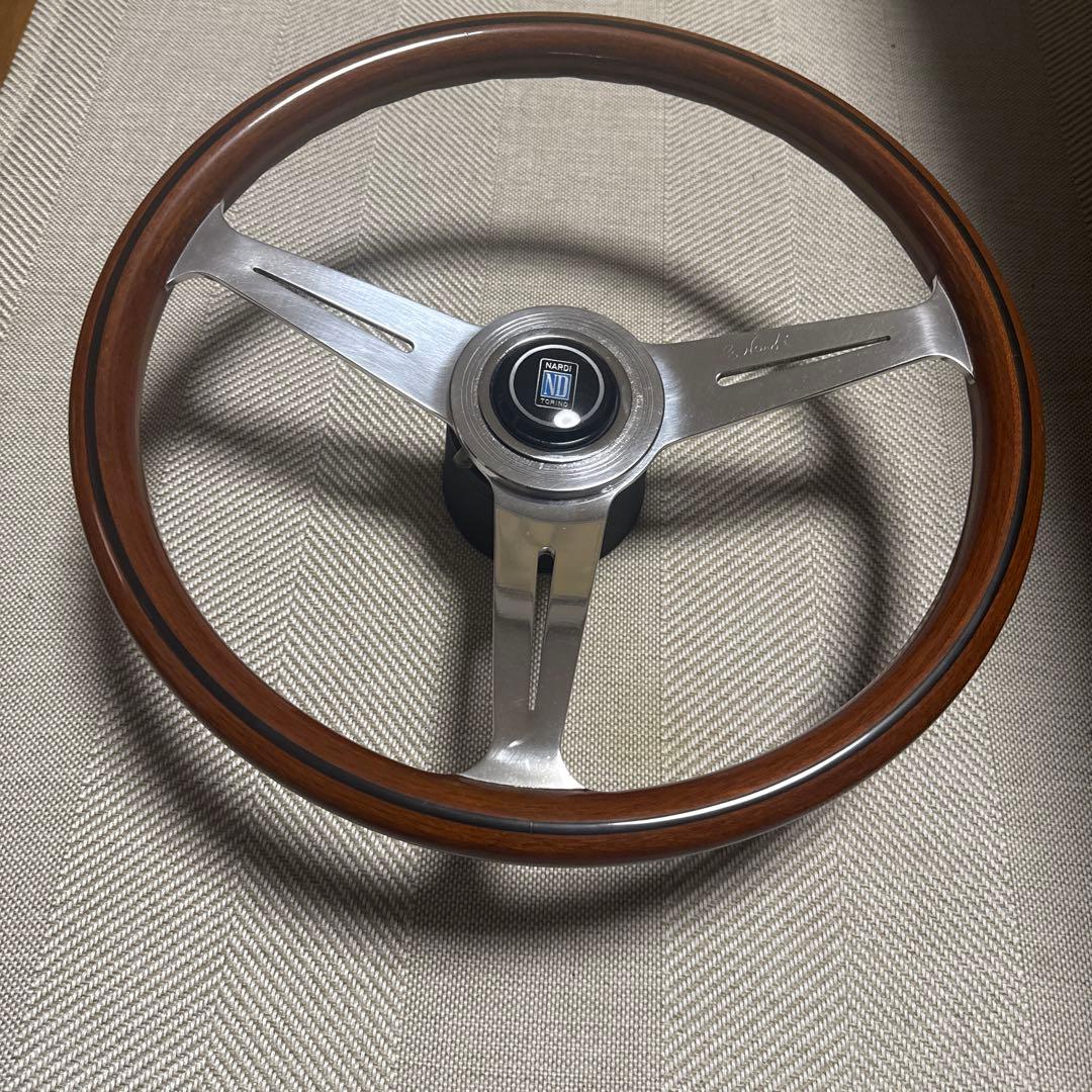 【当時物　ビンテージ】ナルディ クラシック　ウッド　ステアリング　36.5cm