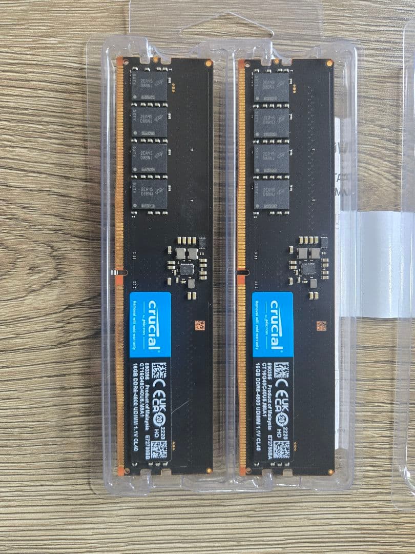 crucial DDR5-4800 32GB (2x16GB) メモリ
