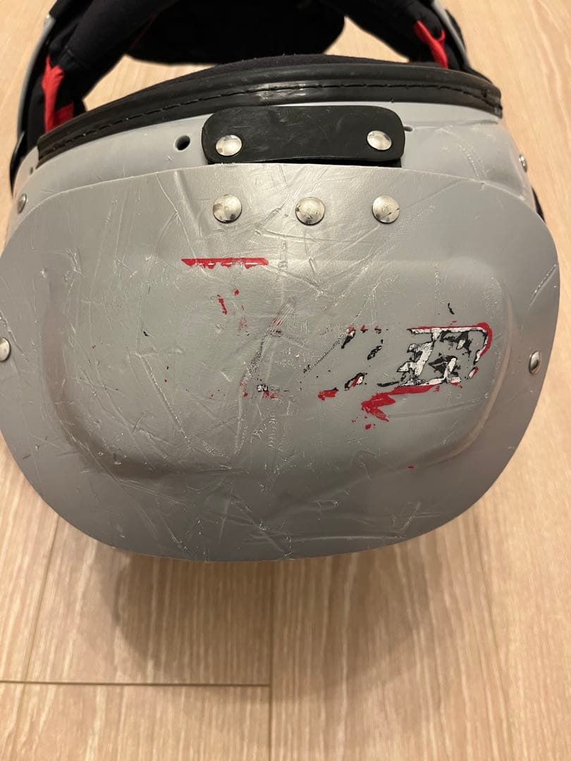 Riddell Power ショルダーパッド シルバー/レッド