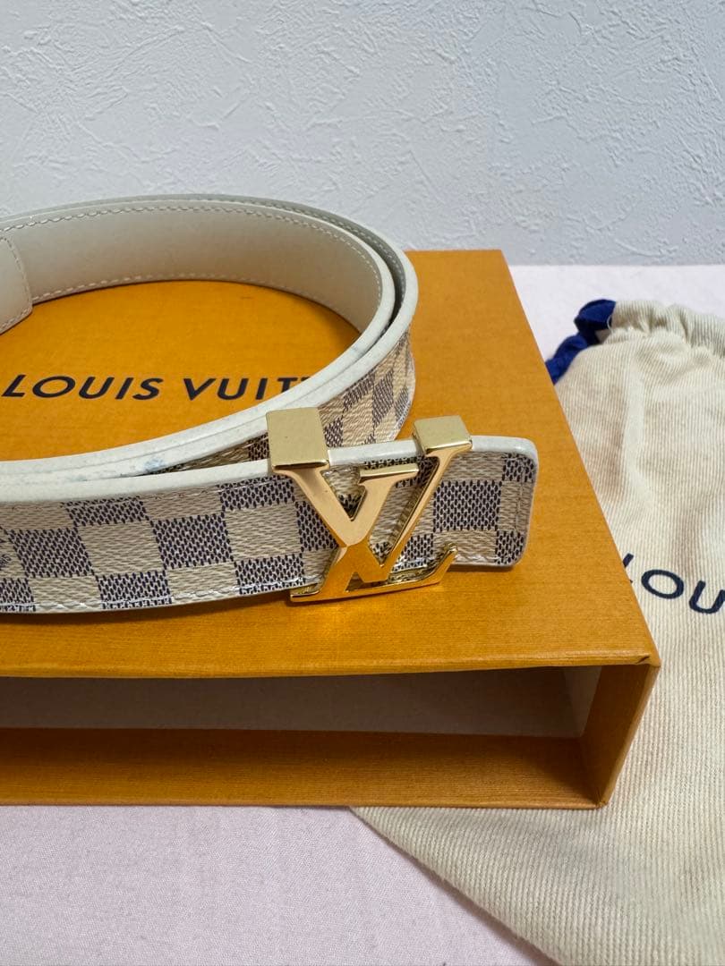 LOUIS VUITTON ルイヴィトン ダミエアズール LVロゴ ベルト