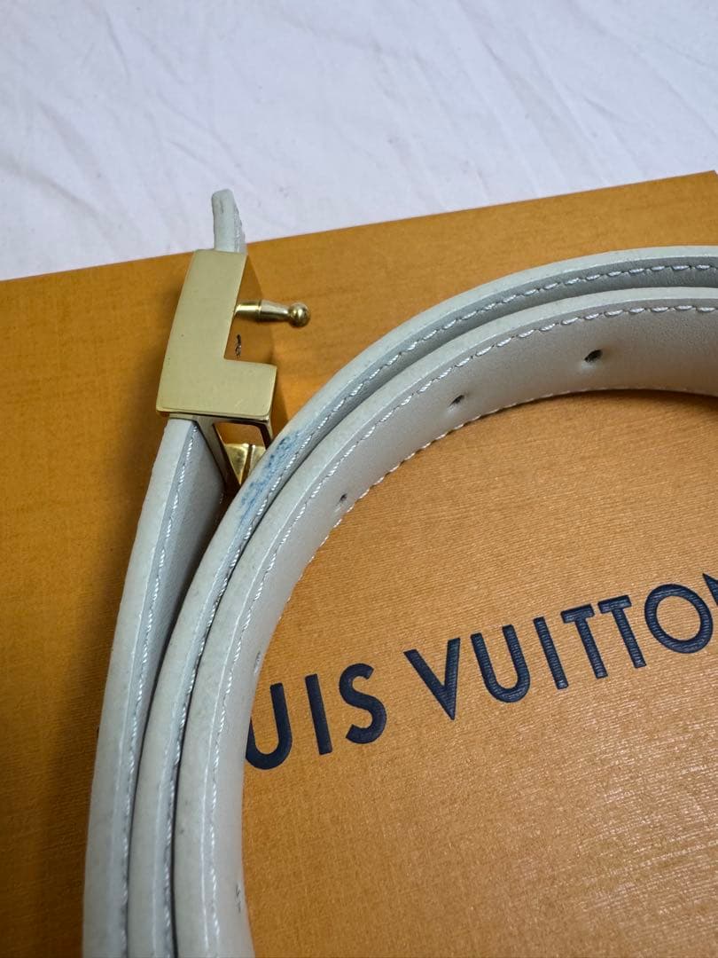 LOUIS VUITTON ルイヴィトン ダミエアズール LVロゴ ベルト